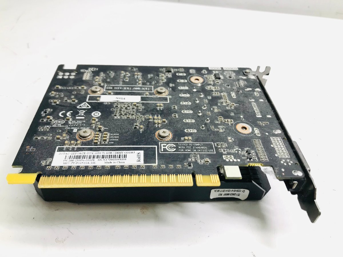 中古動作品　ZOTAC Geforce GTX 1050Ti 4GB 128BIT GDDR5_画像2