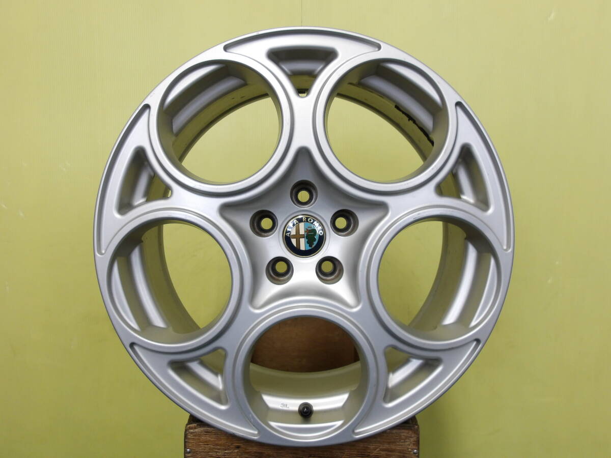 H2327 中古 4本 アルファロメオ 純正 17 x 7.5J +35 5H 98 シルバー GT 147 GTA 156 GTA_画像5