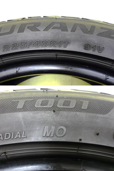 11754 中古 2本 225/45R17 91V ブリヂストン トランザ TURANZA T001 BS ベンツ MO 225 45 17 225-45-17 225/45/17_画像2