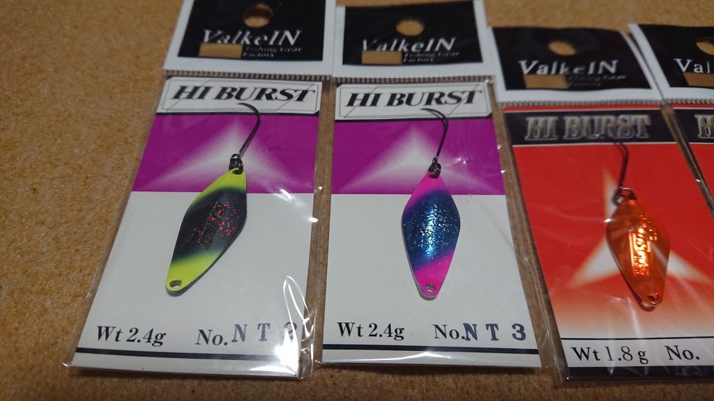 ヴァルケイン ハイバースト 2.4g 1.8g 6個セット 新品17 限定 オリカラ ValkeIN HI BURST 管釣り 管理 エリアトラウト 鱒_画像2