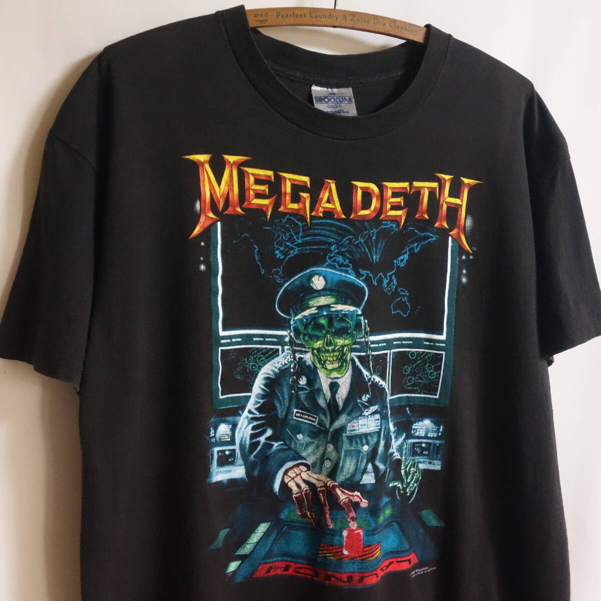 【(C)1990 USA製 MEGADETH メガデス ツアー Tシャツ XL】BROCKUM 90's ビンテージ オリジナル 袖シングルステッチ_画像1