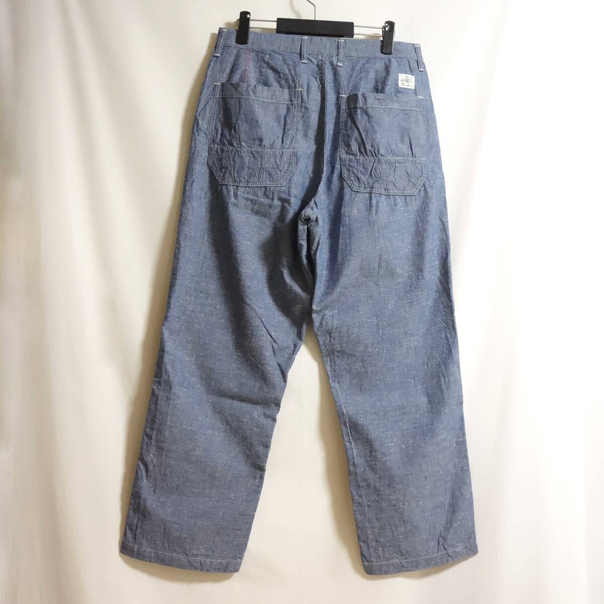 【美品 Anachronorm Clothing アナクロノーム シャンブレー ワークパンツ W34】ANC-234 Chambray Work Pants Wide Fit_画像3