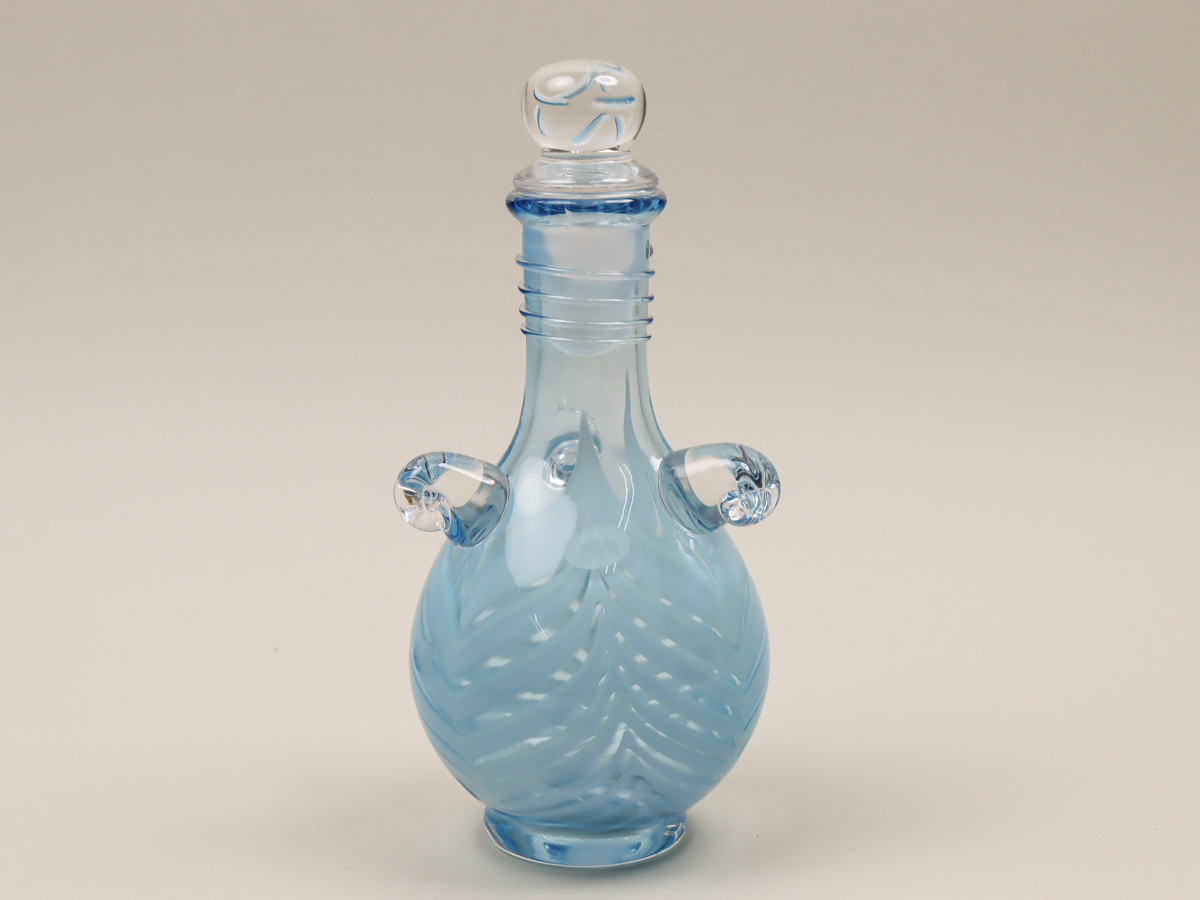 nQTI ガラス作家 細井基夫 掻き上げ デカンタ 酒器