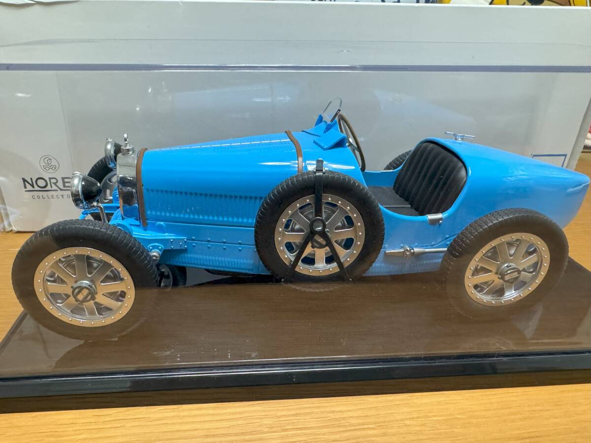 ★ノレブ 1/12 ブガッティ NOREV Bugatti T35 1925 ブルー J06-5-006 未使用に近い・デスクに収まらず落札後保管・ケース新品購入の画像1