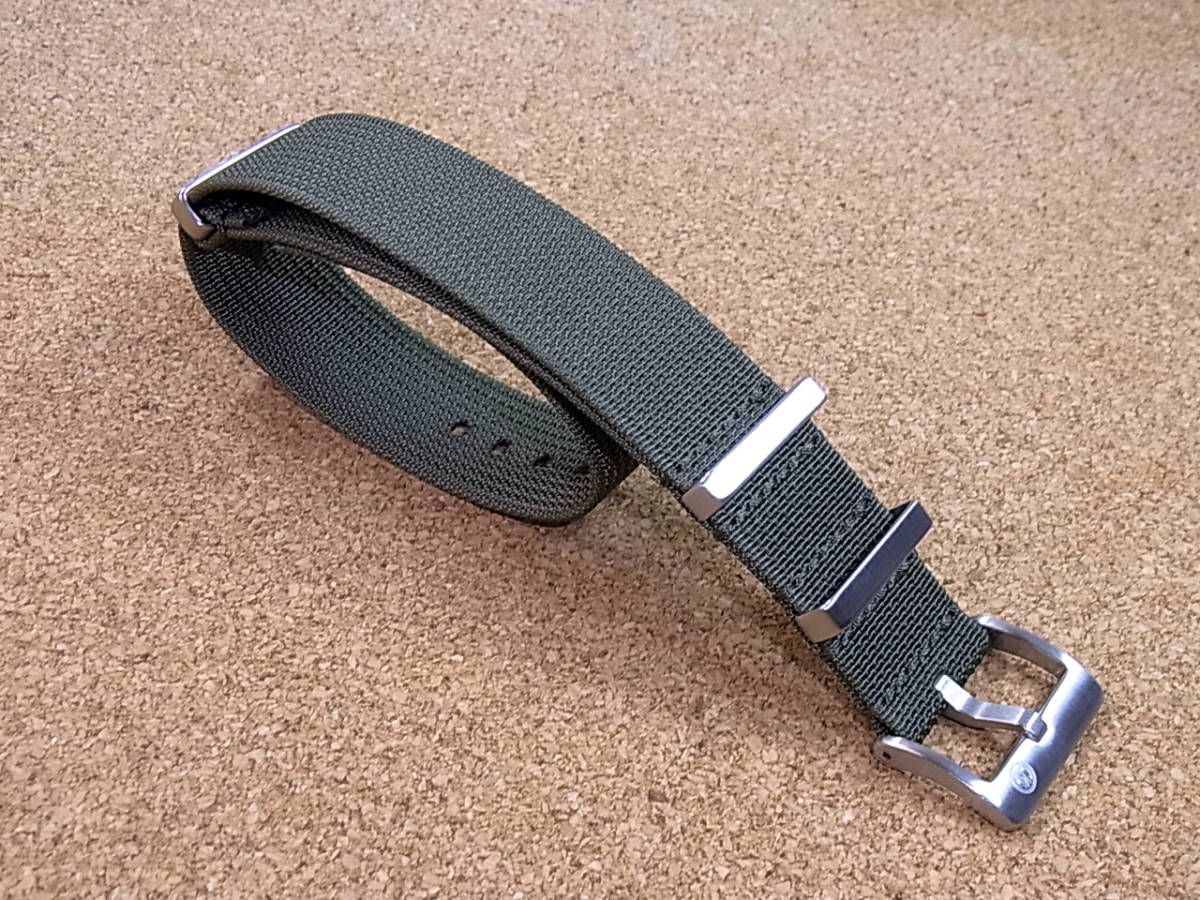 @NEW TOUGH RIBBED FABRIC STRAP 22MM|ARMY-GREEN NATO-TYPE STRAP * cat pohs shipping . all country anywhere free shipping!