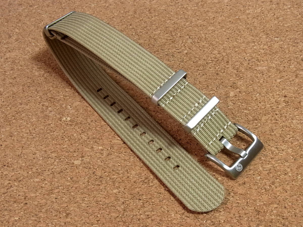 * новейший цвет!@NEW TOUGH RIBBED FABRIC STRAP 20MM|GOLD-KHAKI NATO-TYPE STRAP * кошка pohs отправка . вся страна везде бесплатная доставка!