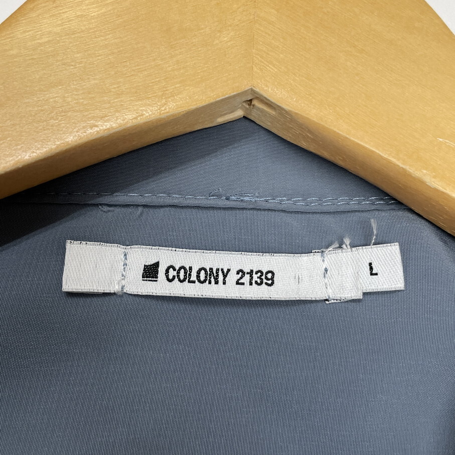 未使用品 /L/ COLONY 2139 ブルー 長袖シャツ メンズ レディース デイリーカジュアル フォーマル ボタンストリート羽織りシンプル コロニー
