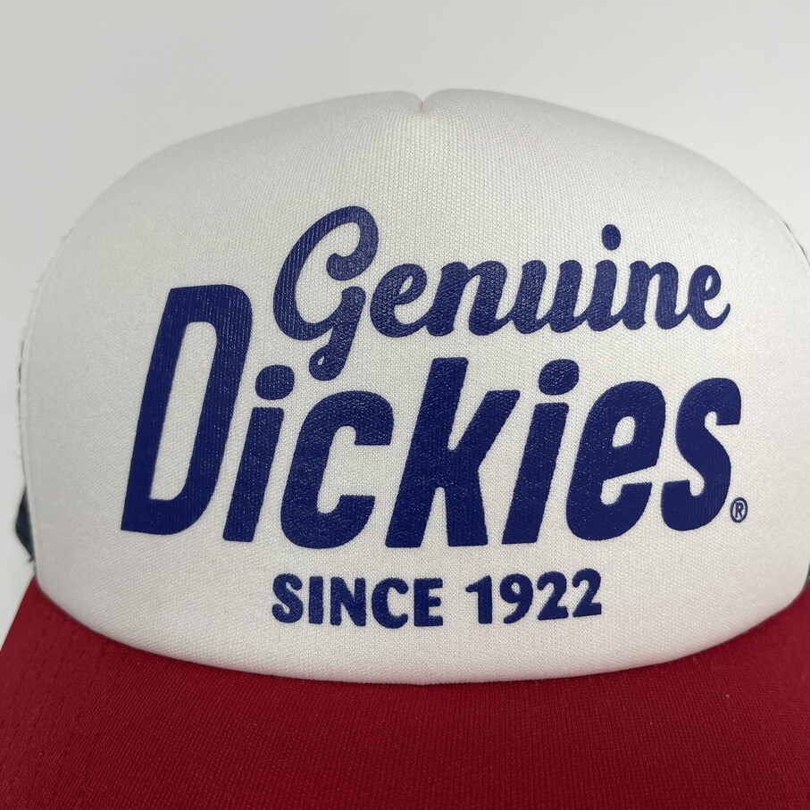 未使用品 Dickies ネイビー×レッド×ホワイト メッシュキャップ メンズレディースカジュアル アウトドアキャンプ ゴルフロゴ ディッキーズ