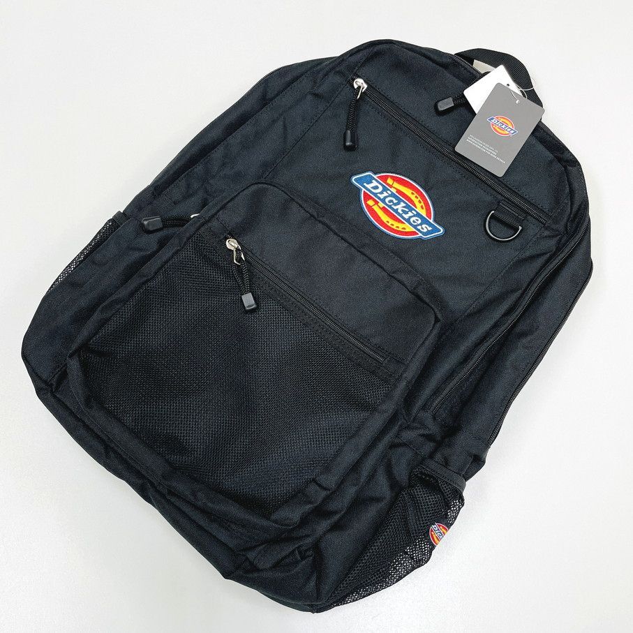 未使用品 Dickies ブラック リュックサック メンズ レディース ストリートカジュアル フェスアウトドア デイリー 通勤通学 黒 ディッキーズ