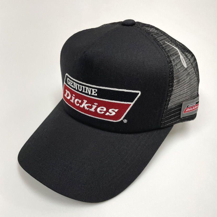 未使用品 Dickies ブラック メッシュキャップ メンズレディース カジュアル アメカジ アウトドアキャンプ ゴルフジム ロゴ 黒 ディッキーズ