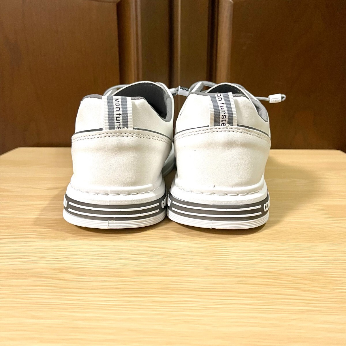 スニーカー メンズ PUレザー フェイクレザー 革靴 カジュアル 歩きやすい ホワイト 26.0_画像9
