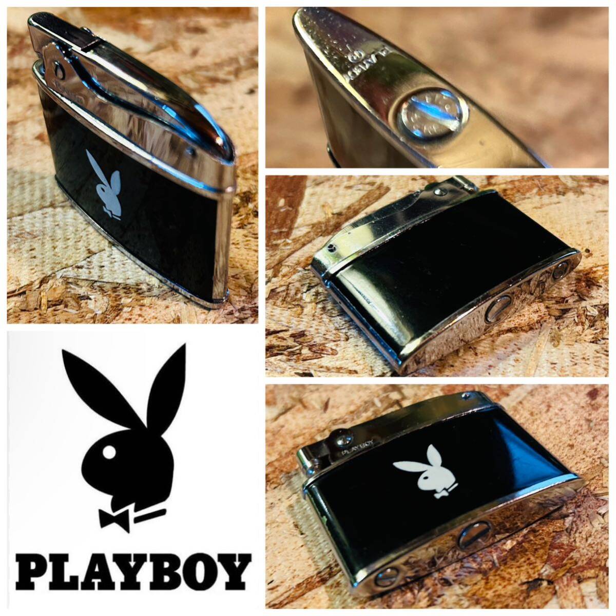 70' vintage PLAYBOY OIL LIGHTER◇BUNNY LOGO◆ビンテージプレイボーイバニーオイルライター◆MADE IN JAPAN◇当時◇◆◇ZIPPORONSON_画像1