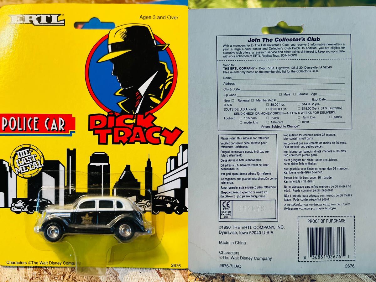 90' vintage Dick Tracy flat sheets & ERTL DIE CAST METAL CAR set◇disney◆ビンテージディックトレイシー大判フラットシーツ&ミニカー_画像5