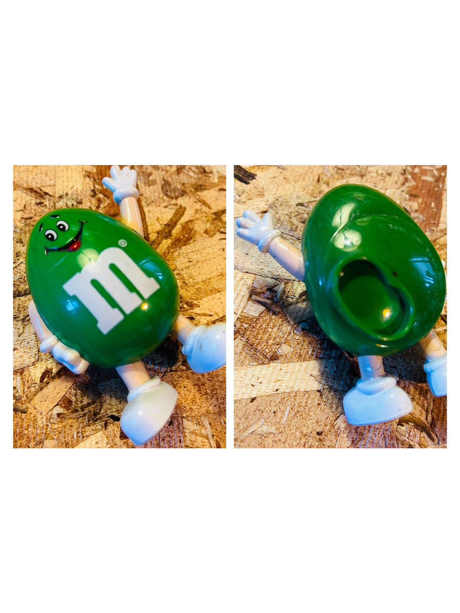 90' vintage M&M's GREEN Chocolate Dispenser×2◇soccer◆ビンテージエムアンドエムズディスペンサー◆サッカー◇当時◇米国企業レトロ_画像7