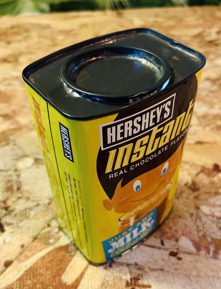 70' vintage Hershey’s Instant Real Chocolate Flavor Tin Can◆ビンテージハーシーズインスタントティン缶◇当時◇企業アドバタイジング_画像6