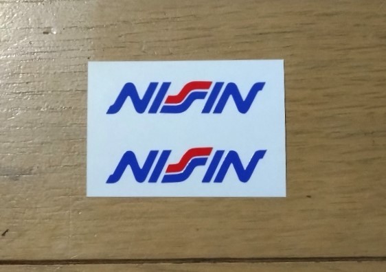 NISSINキャリパーステッカー・小ブルー　2枚セット!!　ニッシン_画像1