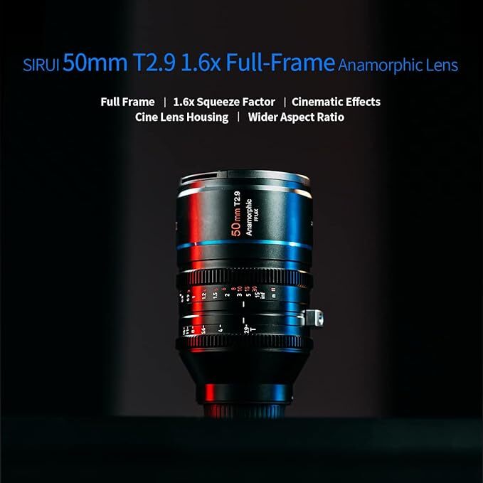SIRUI 50mm T2.9 1.6X フルフレームアナモルフィックレンズ シネマレンズ (L/E/RF/Z マウント) マウント選択可_画像4