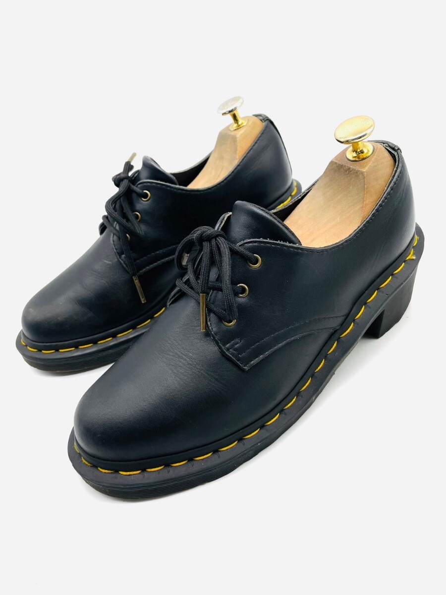 衝撃プライス！『ファン待望モデル！』【Dr.Martens ドクターマーチン 3ホール アモリー】高級レザーシューズ！黒/US7L/jp24cm！3.27_画像1