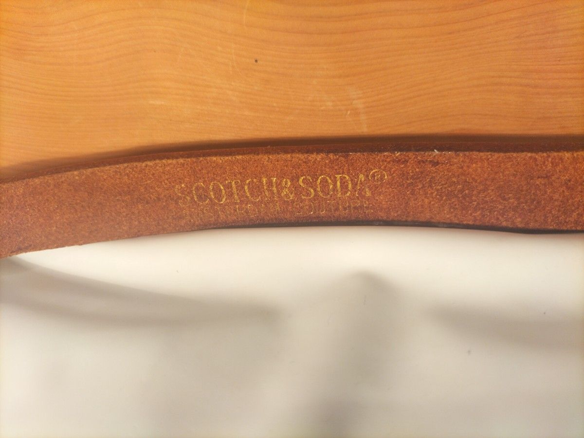 【ヴィンテージ】SCOTCH＆SODA　高級レザーベルト　正規品　厚本革/真鍮
