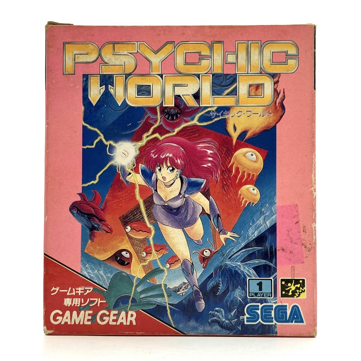 ゲームソフト『SEGA GAME GEAR PSYCHIC WORLD サイキックワールド 箱説明書付き』ゲームギア セガ 動作未確認 現状品 D-4443_画像1