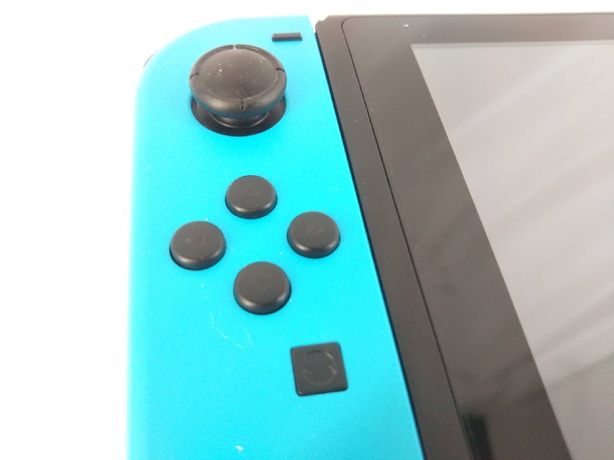 任天堂 Nintendo Switch 初期型 箱無し本体のみ Joy-Con(L) ネオンブルー/(R) ネオンレッド 充電器付属_画像3