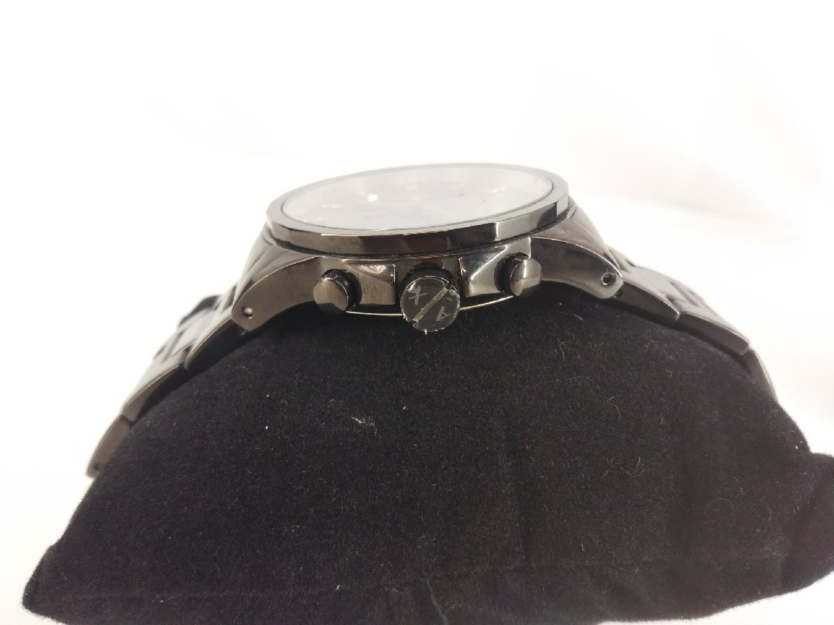 ARMANI EXCHANGE Armani Exchange quartz wristwatch / analogue / stainless steel /BLK/BLK/ax2093 battery replaced 