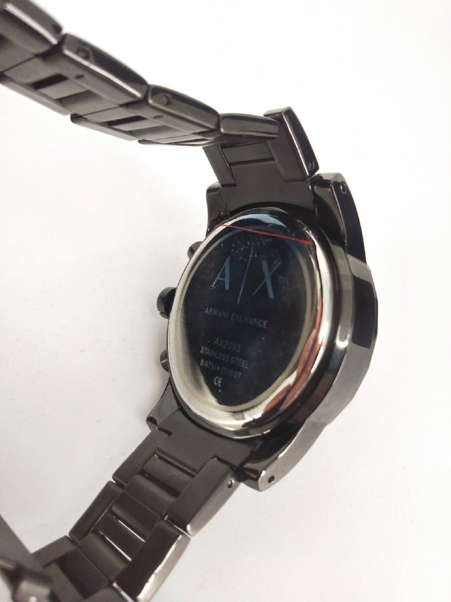 ARMANI EXCHANGE Armani Exchange quartz wristwatch / analogue / stainless steel /BLK/BLK/ax2093 battery replaced 