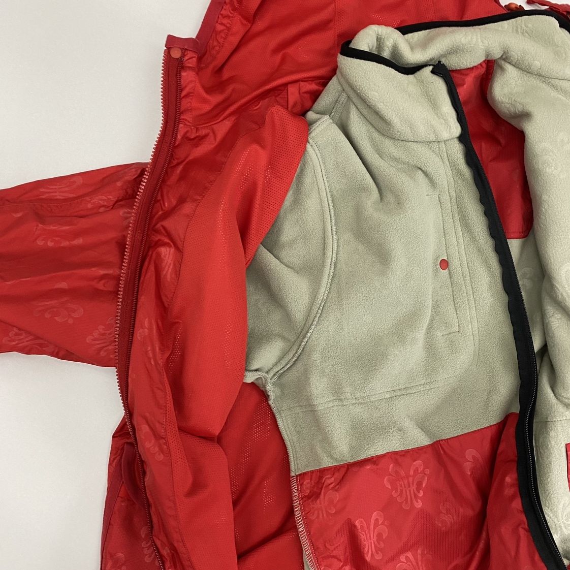 ko0312/05/68 1円～ 定価3.8万 S Maharishi マハリシ Mh95 Hooded Jacket with Fleece Liner 5101 Red フード ジャケット フリースライナー_画像6