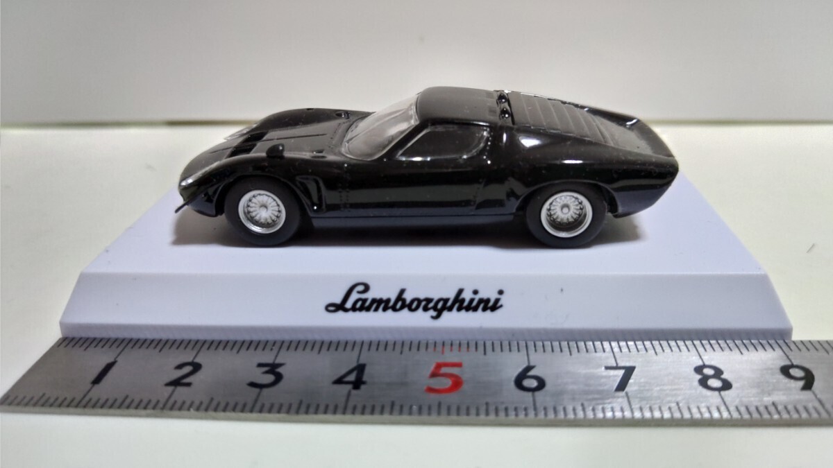 送料２００円～京商 1/64 KYOSHO ランボルギーニ イオタ Lamborghini JOTA ミニカー ブラックミニカーのみジャンク扱いで　64スケール _画像1