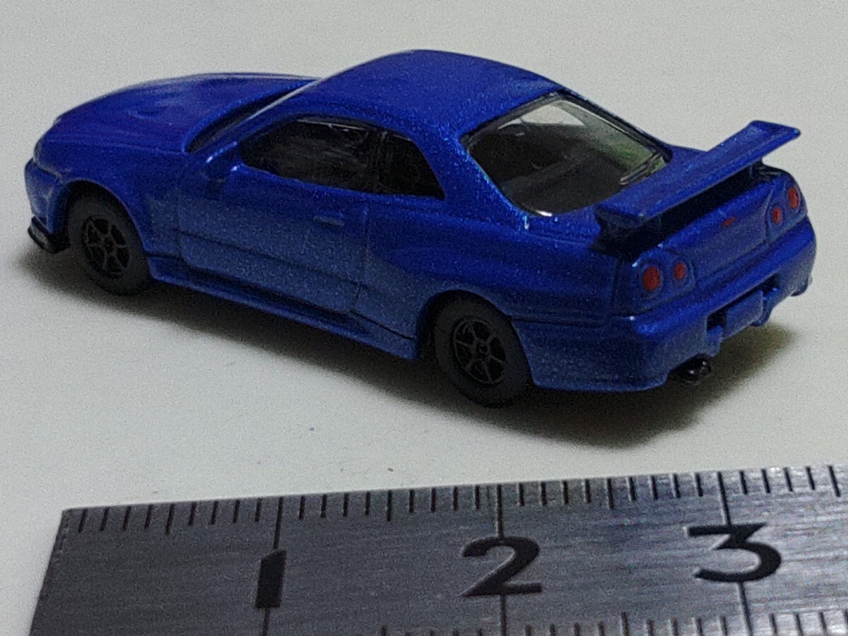 送料120円〜 京商 1:100 　日産ミニカー　スカイラインGT-R(R34)　ブルーメタリック　1/100 283943145ニッサン_画像9