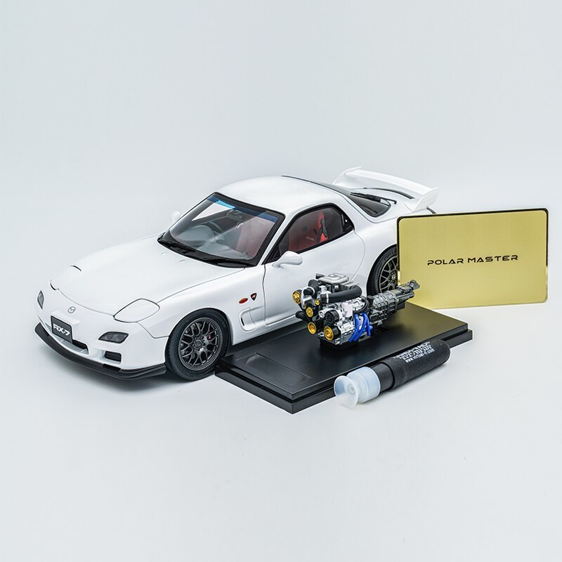 1/18スケール　マツダRX7スピリット合金車モデル（WHITE）_画像1