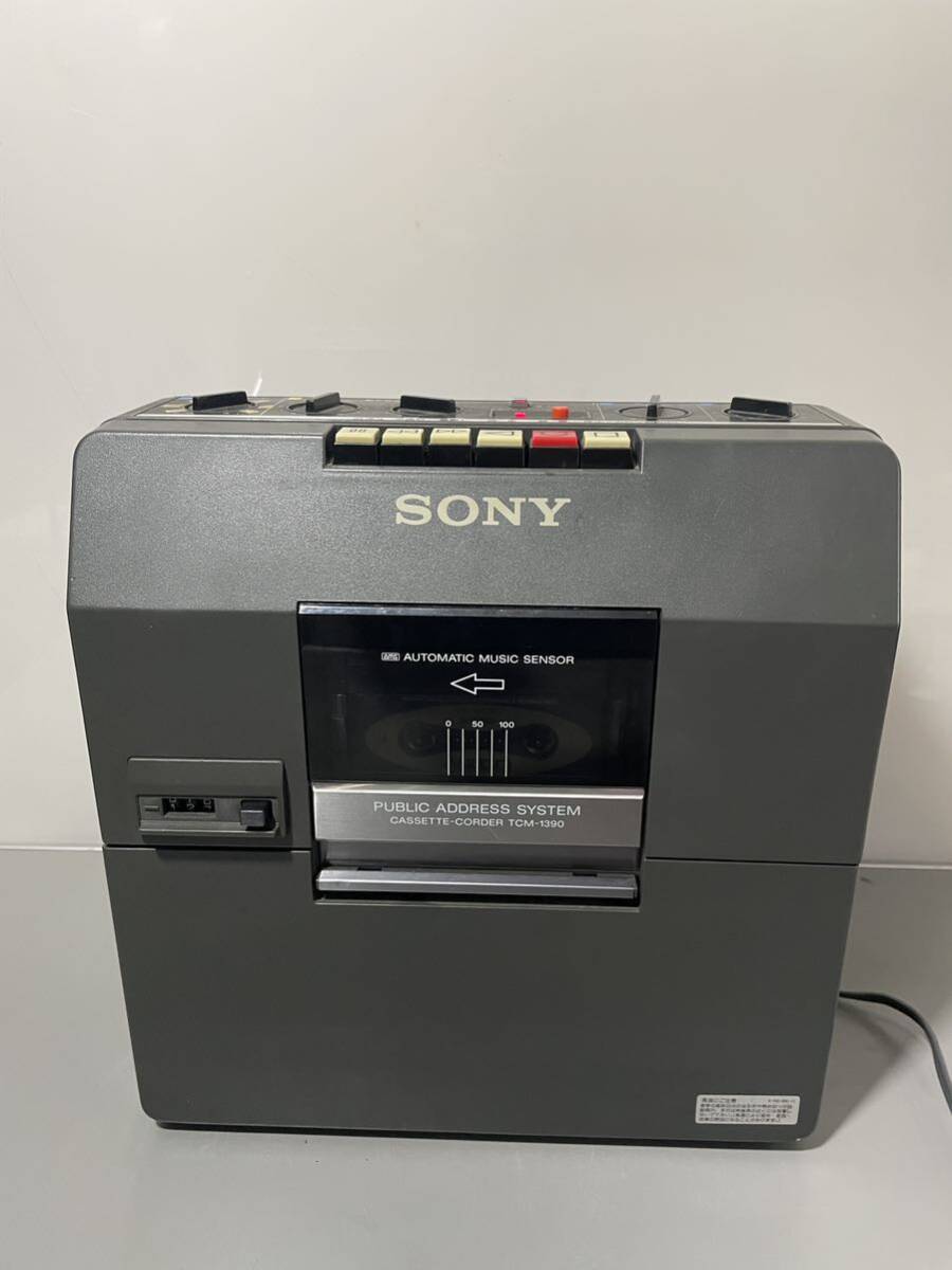 SONY ソニー ポータブルカセットレコーダー TCM-1390 拡声器 モノラルスピーカー カラオケ _画像1