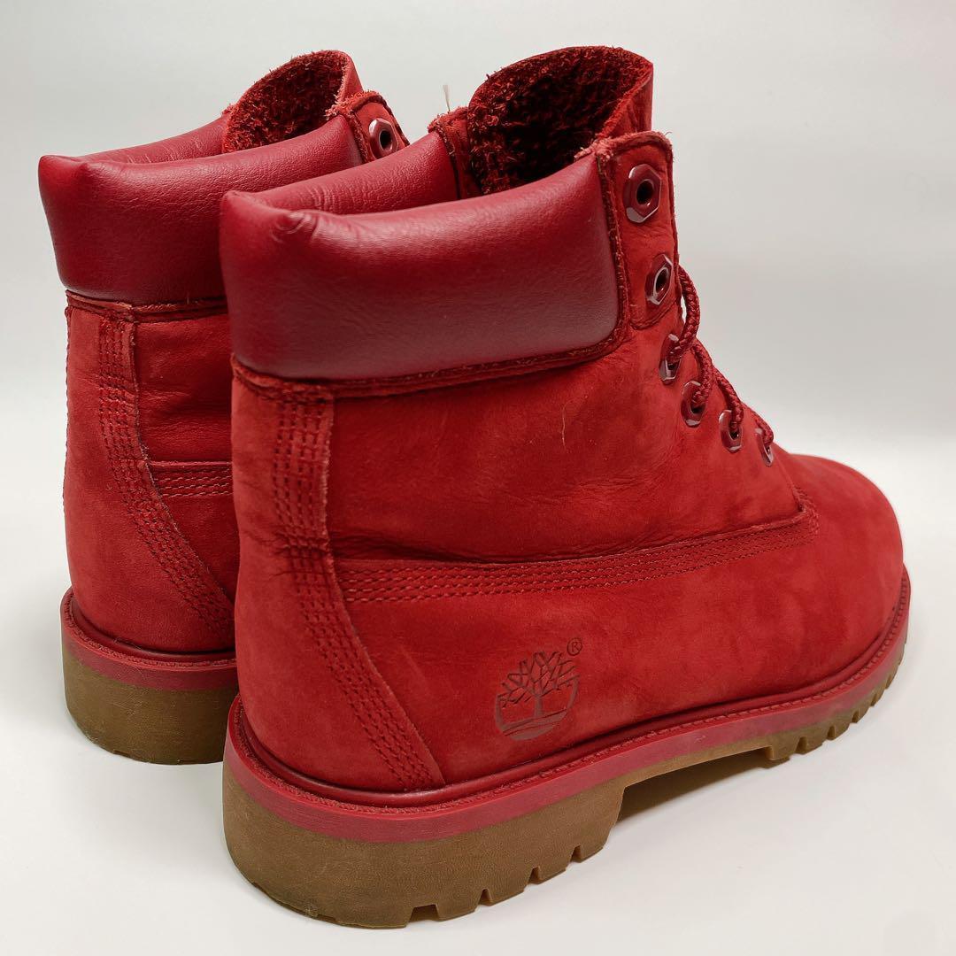 Timberland 6インチ プレミアムブーツ ウォータープルーフ 24 赤_画像5