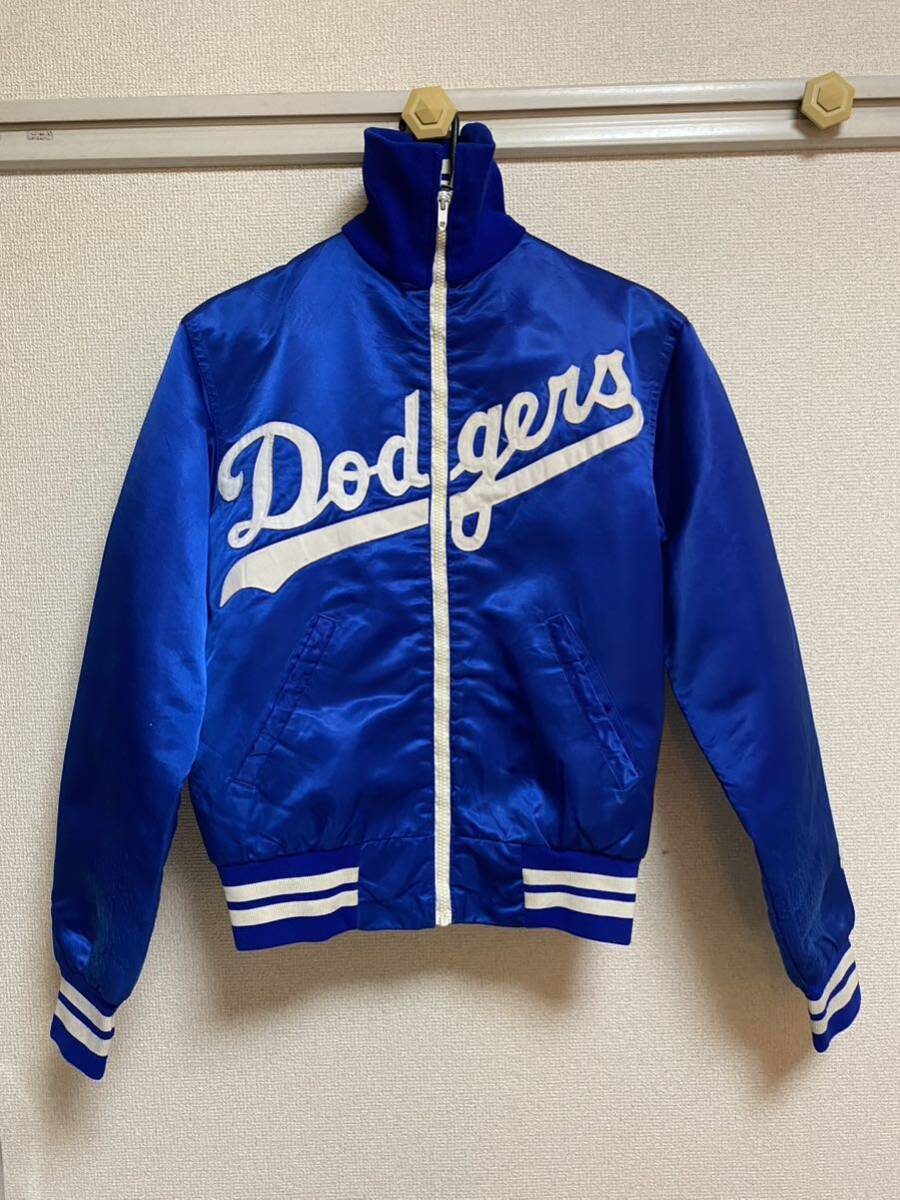 1980s ドジャース ナイロン スタジャン　ヴィンテージ Dodgers ジャケット USA製 ロサンゼルス STARTER 大谷翔平　MLBオフィシャル 90s
