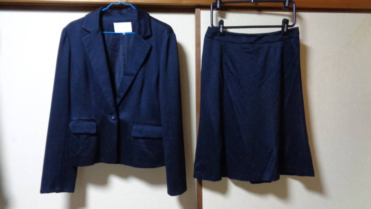 NATURAL BEAUTY　一つボタン　スカートスーツ　通勤仕事　日本製　42_画像1