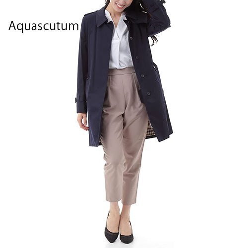 新品 Aquascutum / アクアスキュータム トレンチコート レディース 14(B020082-05500-14)