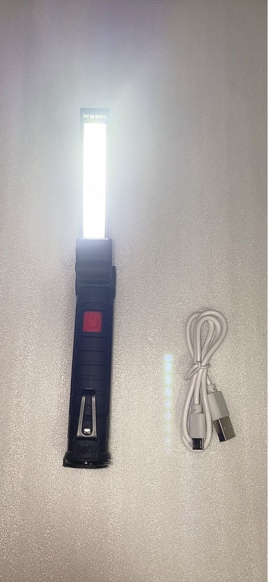 強力COB ワークライトLED 作業灯　USB充電式　折り畳み　360度回転　底面マグネット付き　ハンディライト