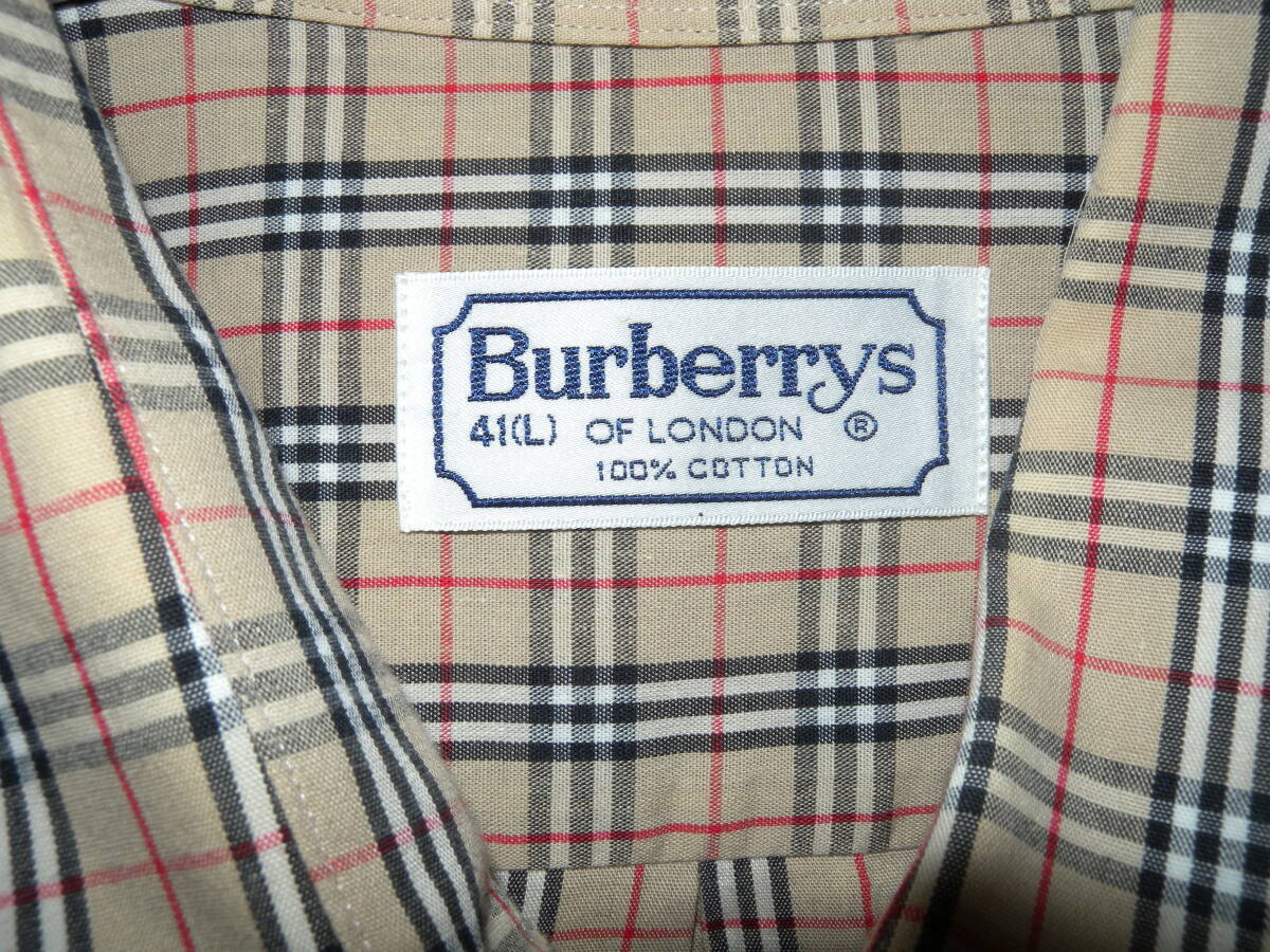 Burberrys　バーバリー　ボタンダウンシャツ　L　定番ノバチェック　正規品　超美品_画像4