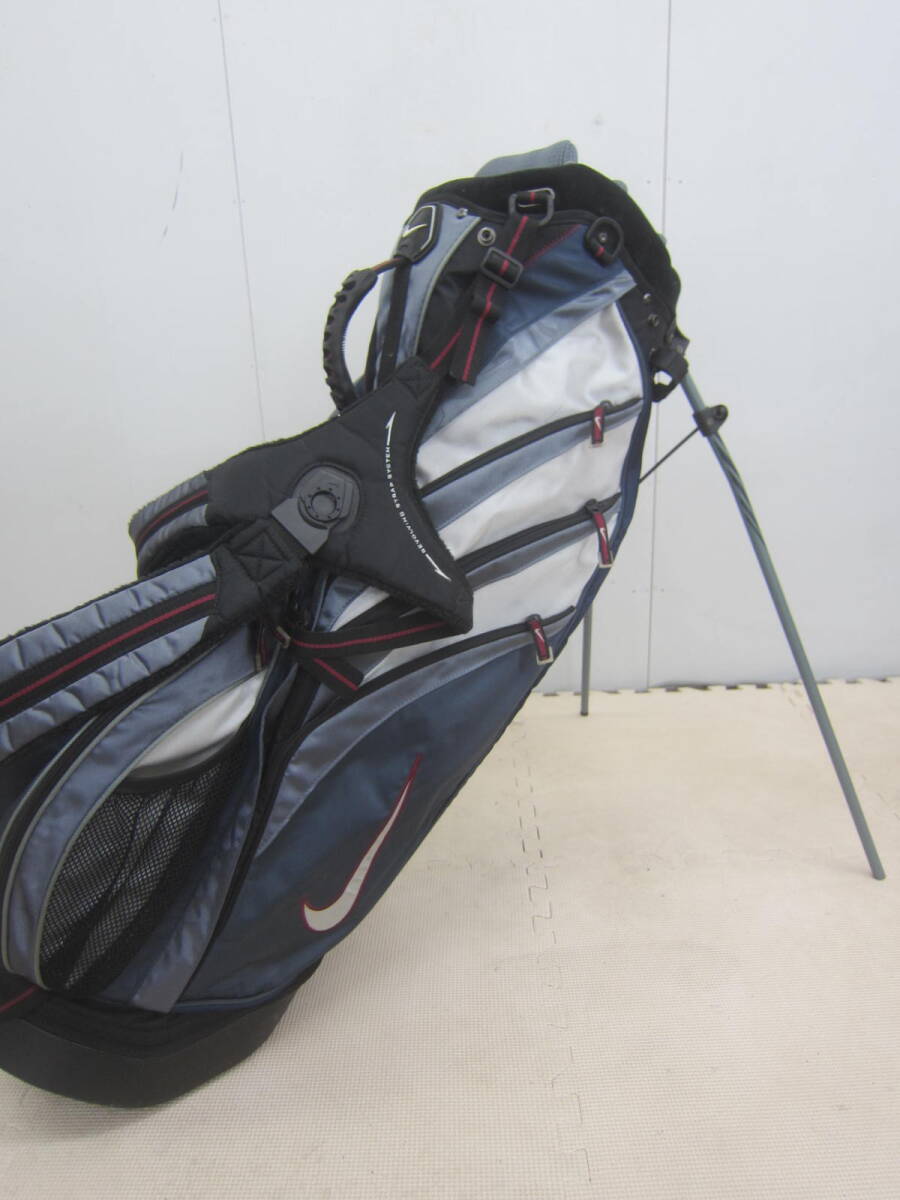 *57) stand type caddy bag * Nike [NIKE] 6 division hood none * bottom damage equipped present condition goods #140