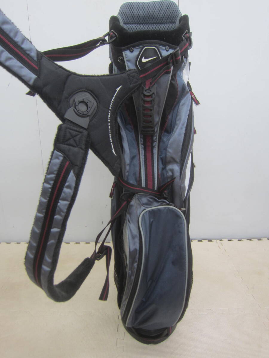 *57) stand type caddy bag * Nike [NIKE] 6 division hood none * bottom damage equipped present condition goods #140