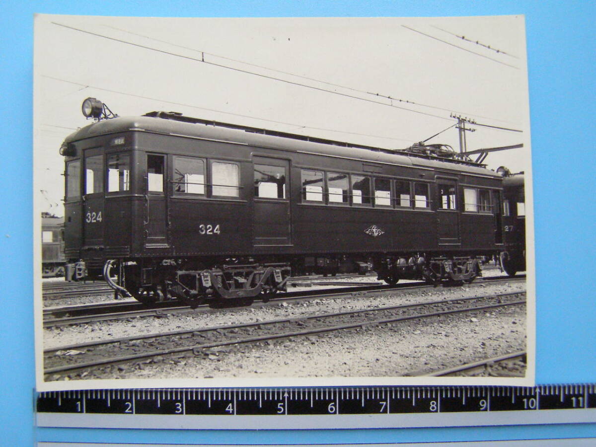 (J52)531 写真 古写真 電車 鉄道 鉄道写真 路面電車 324号_画像1