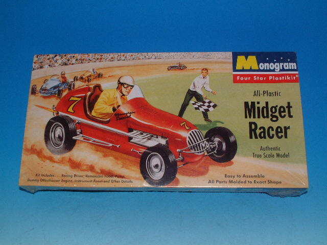 モノグラム Midget Racer、All Plastic True Scale Model 未開封、 Monogram プラスチックモデル、スロットカー_画像1