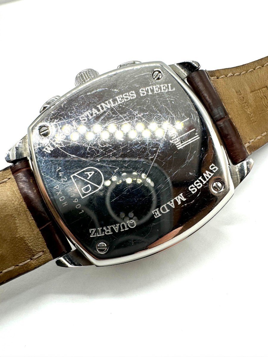 Dunhill ダンヒル シティスケープ クロノグラフ SS ホワイト文字盤 クオーツ ボーイズ腕時計 _画像5