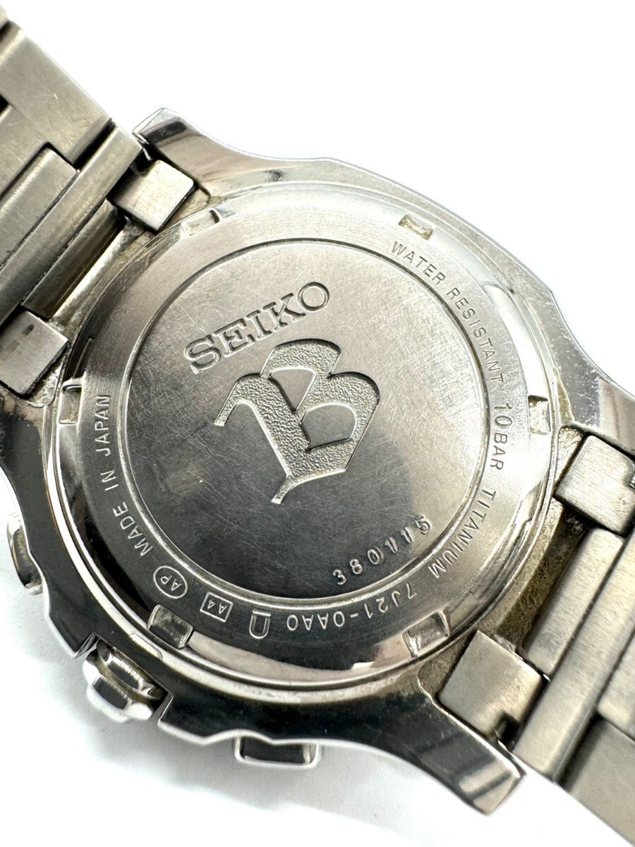 SEIKO セイコー ブライツ クロノ メンズ クォーツ 腕時計 黒文字盤 7J21-0AA0 稼働_画像8