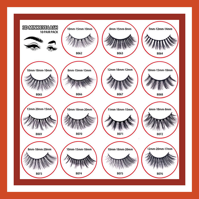 B072 eyelashes extensions mink eyelashes 10 pair set tsukemaJkq(1)