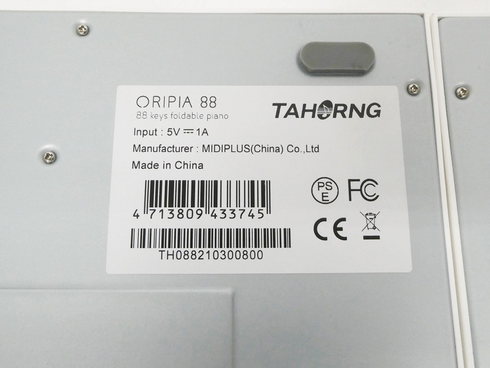 02 67-592001-23 [Y] TAHORNG ORIPIA タホーン オリピア 88 88鍵盤 折りたたみ式 電子ピアノ MIDI キーボード 付属品付き 旭67の画像5