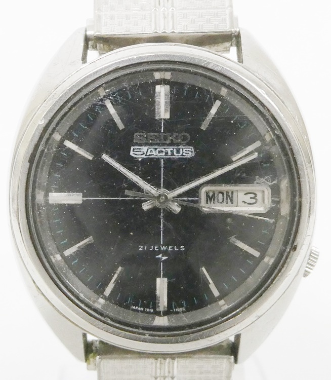 02 69-591995-23 [Y] SEIKO セイコー 5 ACTUS 7019-7070 デイデイト 自動巻き メンズ 腕時計 旭69_画像1