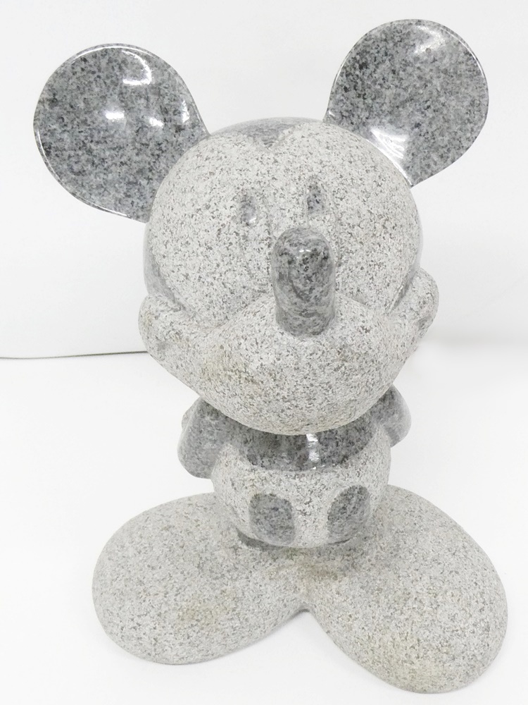 02 65-590586-05 [Y] Disney ディズニー ミッキーマウス 石像 フィギュア インテリア 置物 高さ:約27㎝ 旭65_画像1