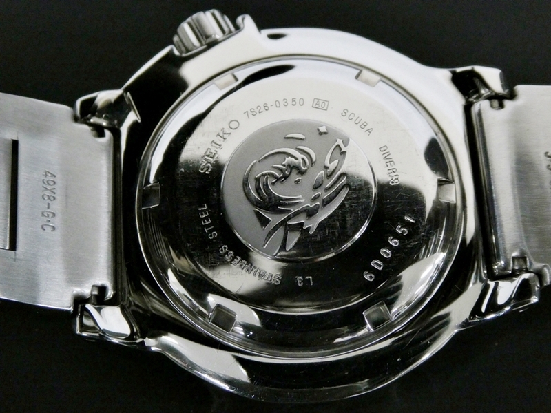 16 39-592166-26 [Y] SEIKO セイコー DIVER'S 200m ダイバーズ 7S26-0350 自動巻き 黒文字盤 メンズ 腕時計 稼働品 福39の画像7