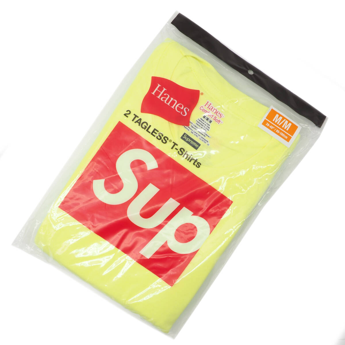 Supreme/Hanes Tagless Tees (2 Pack) - Fluorescent Yellow 黄M シュプリーム/ヘインズ タグレスティー（2枚入）- フルーレセントイエロー_画像2